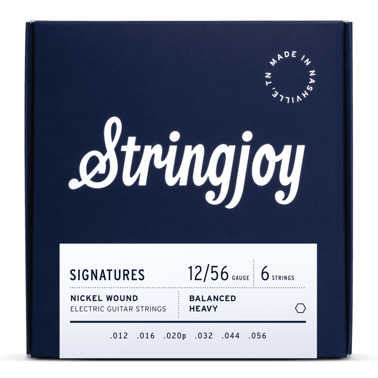 Stringjoy 12-56 Balanced Heavy Gauge Signatures - Nickel Wound Electric Guitar Strings