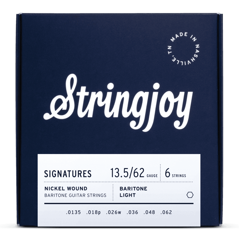 Stringjoy 13.5-62 Baritone Light Gauge Signatures - Nickel Wound Electric Guitar Strings