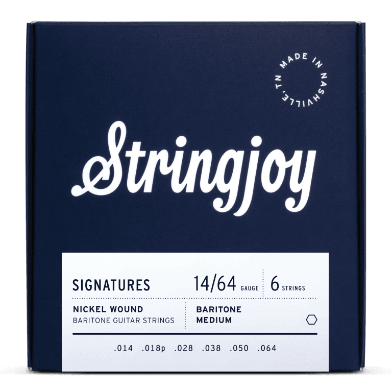 Stringjoy 14-64 Baritone Medium Gauge Signatures - Nickel Wound Electric Guitar Strings