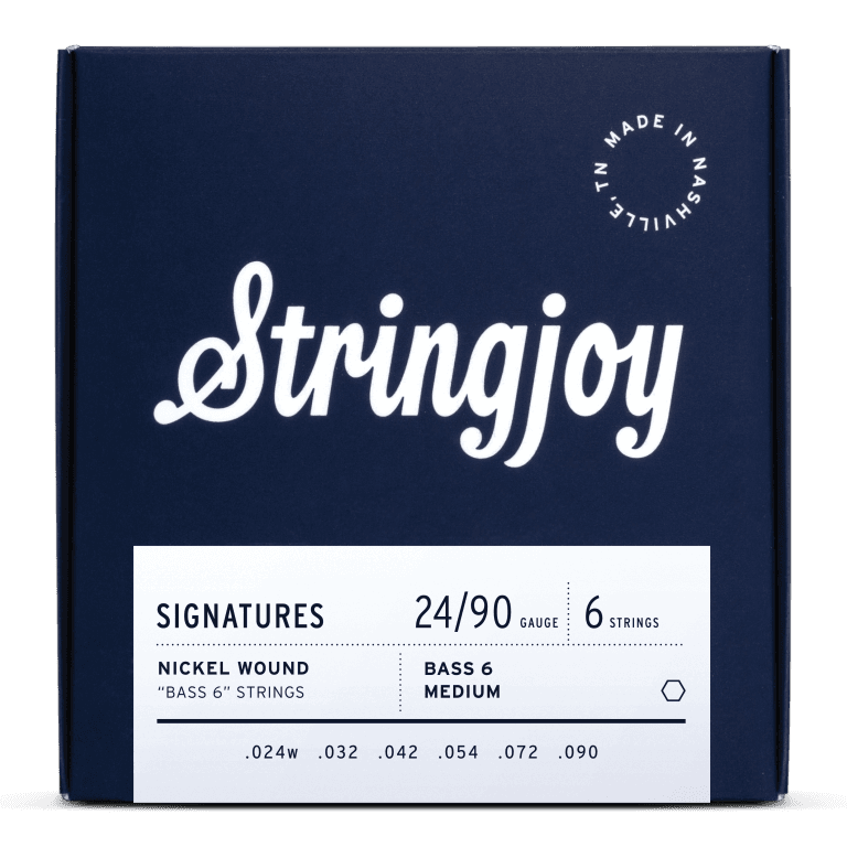 Stringjoy 24-90 Balanced Medium Gauge Signatures - Nickel Wound Bass VI Strings