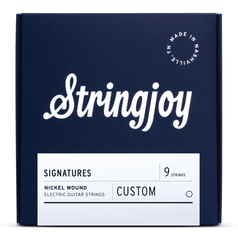 Stringjoy Custom 9 String Signatures - Nickel Wound Electric Guitar Strings