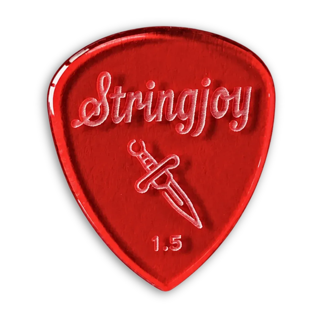 Stringjoy 1.5mm Dagger Acrylic Picks - 2-Pack