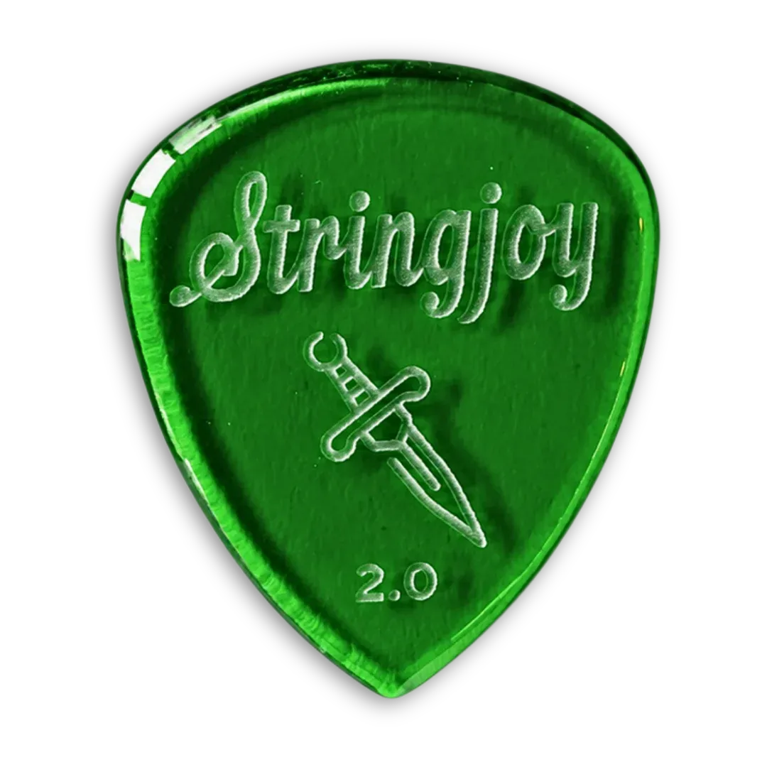 Stringjoy 2.0mm Dagger Acrylic Picks - 2-Pack
