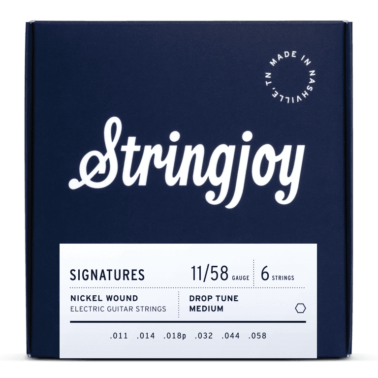 Stringjoy 11-58 Drop C Gauge Signatures - Nickel Wound Electric Guitar Strings
