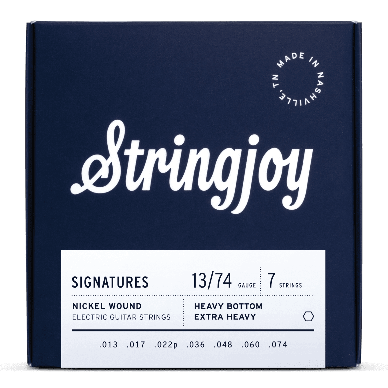 Stringjoy 13-74 7-String Heavy Bottom Extra Heavy Gauge Signatures - Nickel Wound Electric Guitar Strings