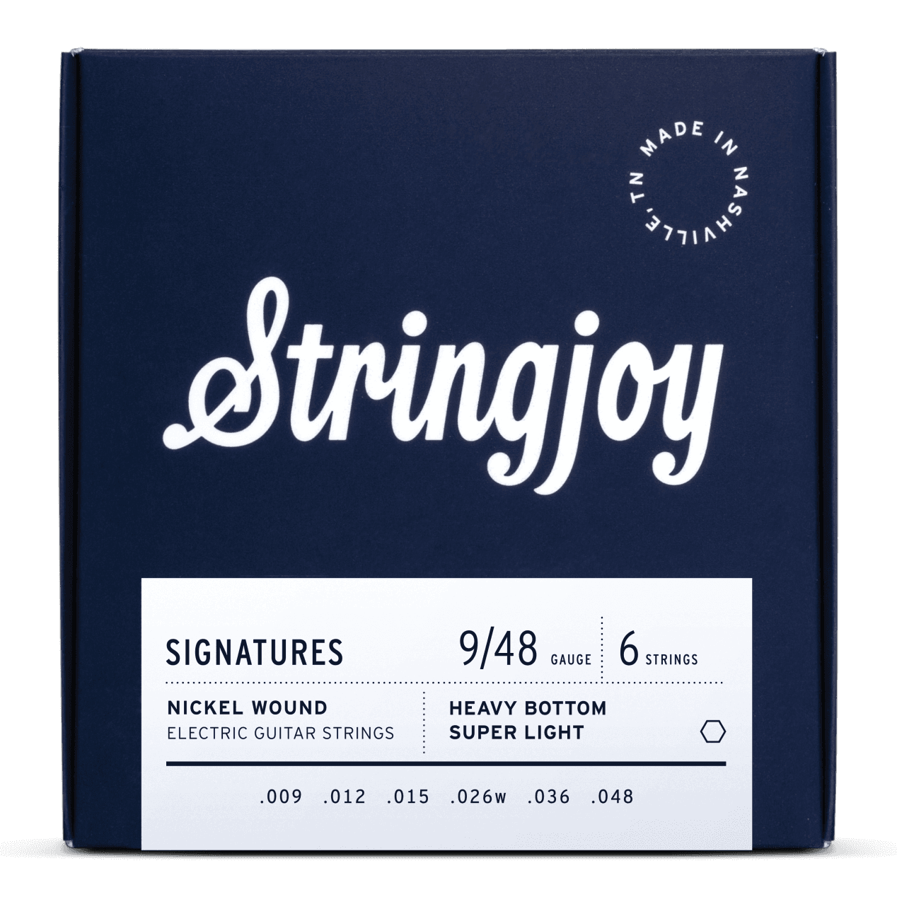 Stringjoy 9-48 Heavy Bottom Super Light Gauge Signatures - Nickel Wound Electric Guitar Strings