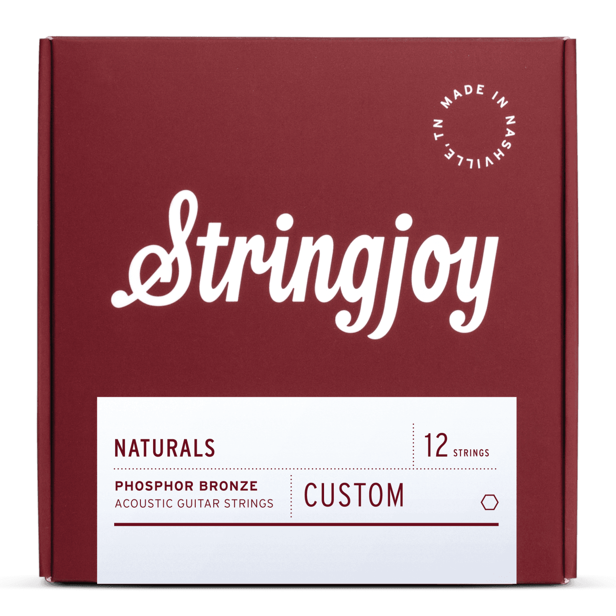 Stringjoy Custom 12-String Naturals - Phosphor Bronze Acoustic Guitar Strings