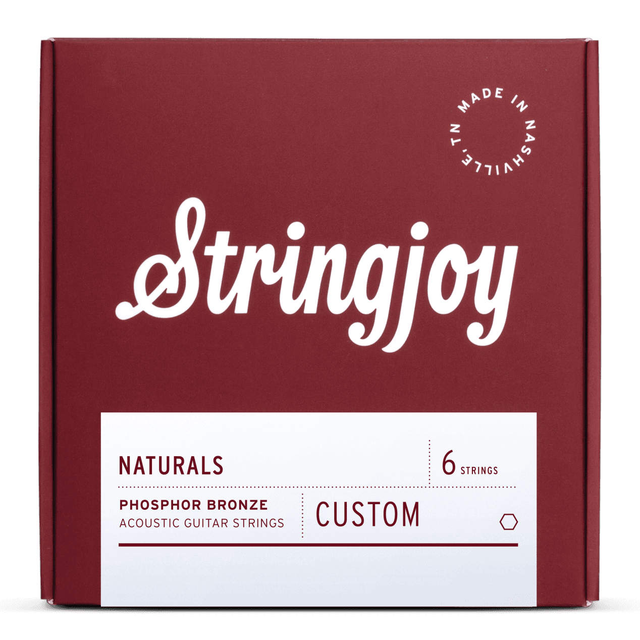 Stringjoy Custom 6 String Naturals - Phosphor Bronze Acoustic Guitar Strings