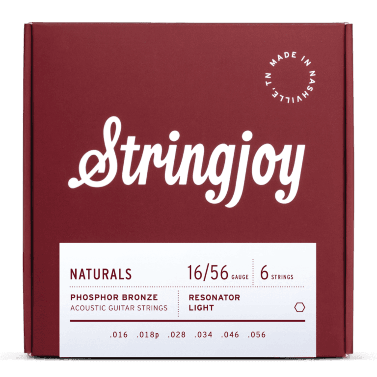 Stringjoy 16-56 Resonator Gauge Naturals - Phosphor Bronze Acoustic Guitar Strings