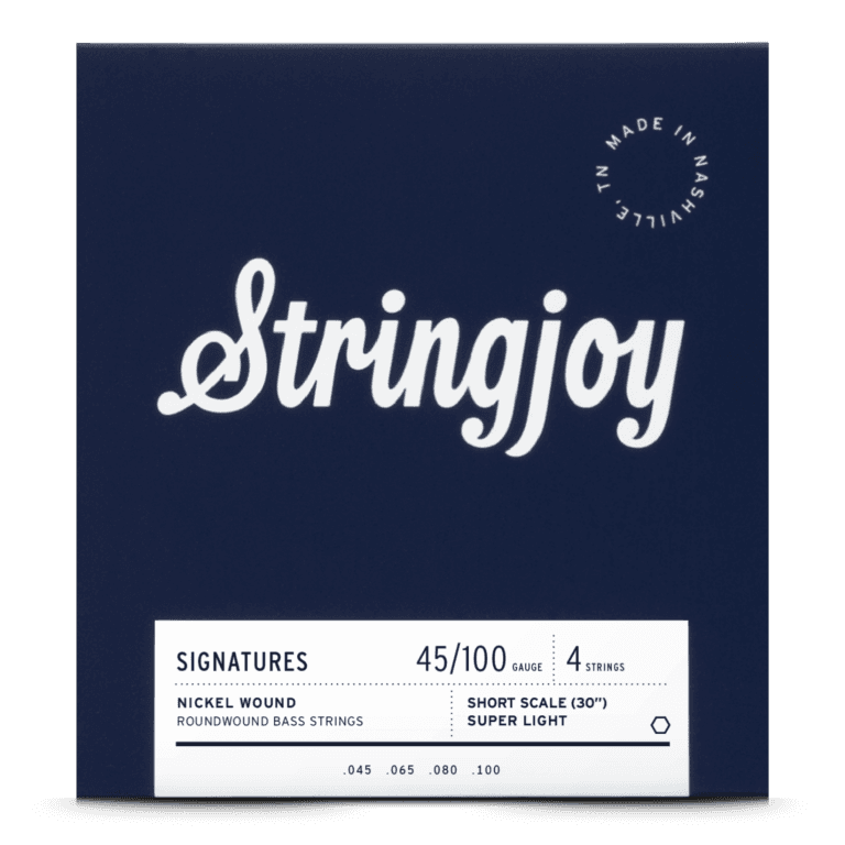 Stringjoy 45-100 Short Scale 4 String Super Light Gauge Signatures - Nickel Wound Bass Guitar Strings