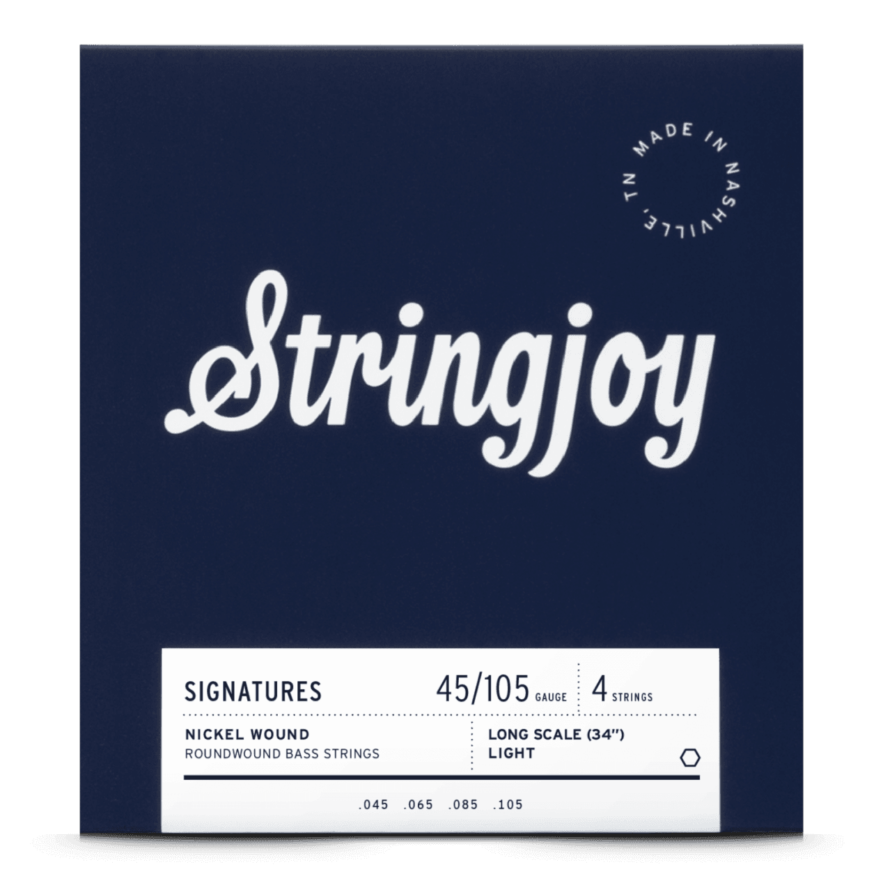 Stringjoy 45-105 Long Scale 4 String Light Gauge Signatures - Nickel Wound Bass Guitar Strings
