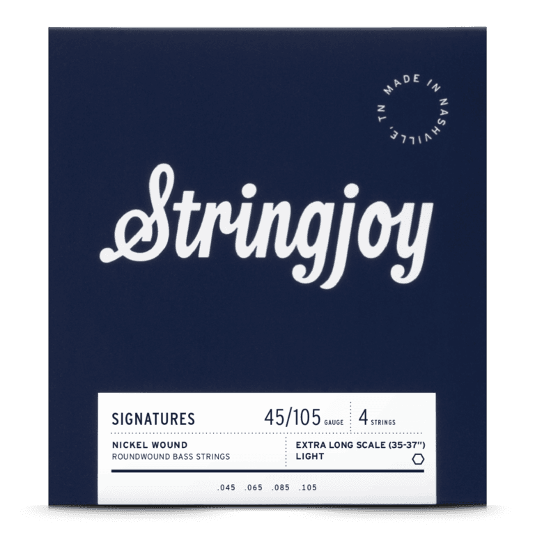 Stringjoy 45-105 Extra Long Scale 4 String Light Gauge Signatures - Nickel Wound Bass Guitar Strings