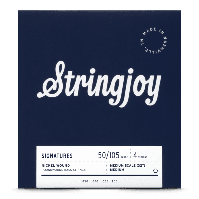 Stringjoy 50-105 Medium Scale 4 String Medium Gauge Signatures - Nickel Wound Bass Guitar Strings