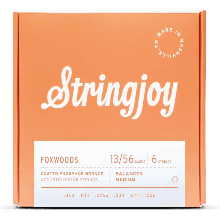 Stringjoy 13-56 Medium Gauge Foxwoods - Coated Phosphor Bronze Acoustic Guitar Strings