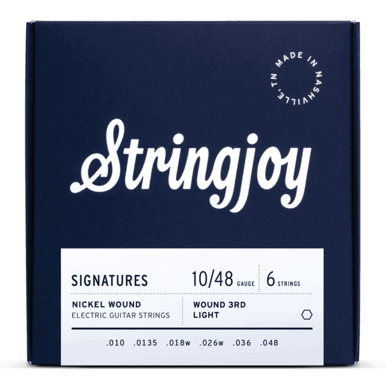Stringjoy 10-48 Wound 3rd Light Gauge Signatures - Nickel Wound Electric Guitar Strings