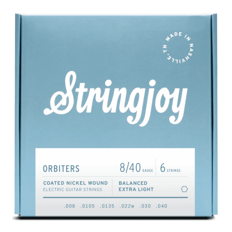 Stringjoy 8-40 Balanced Extra Light Gauge Orbiters - Coated Nickel Electric Guitar Strings