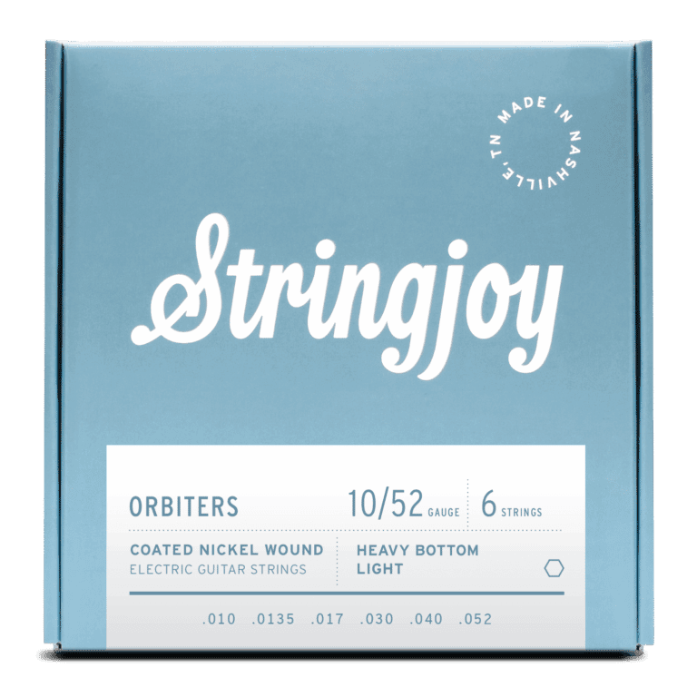 Stringjoy 10-52 Heavy Bottom Light Gauge Orbiters - Coated Nickel Electric Guitar Strings