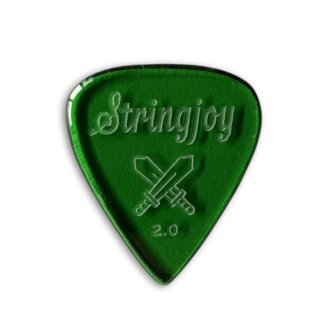 Stringjoy 2.0mm Longsword Acrylic Picks - 2 pack