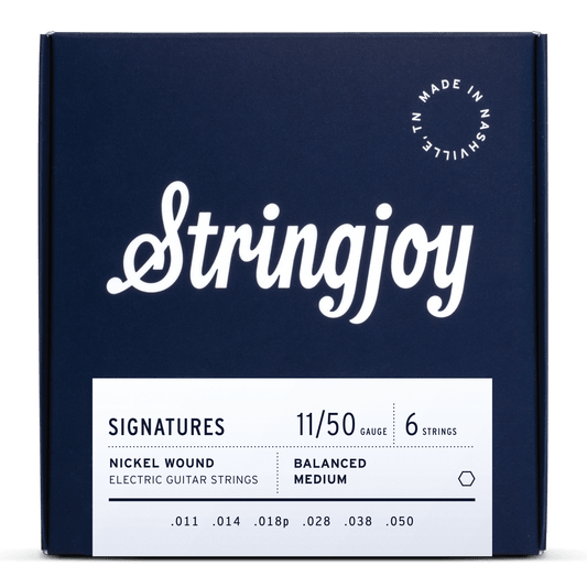 Stringjoy 11-50 Balanced Medium Gauge Signatures - Nickel Wound Electric Guitar Strings