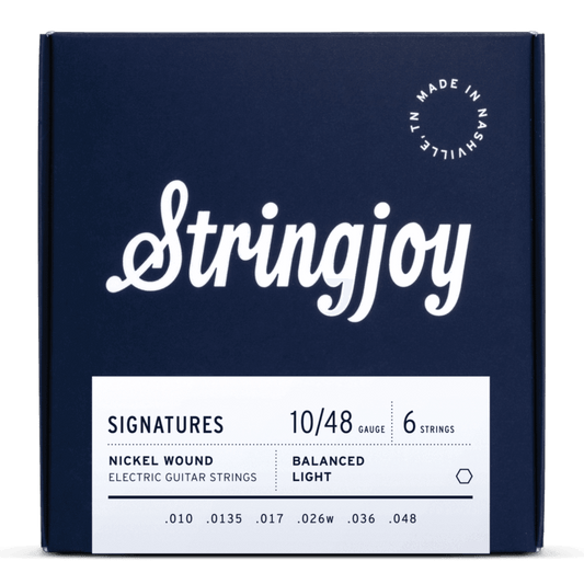 Stringjoy 10-48 Balanced Light Gauge Signatures - Nickel Wound Electric Guitar Strings
