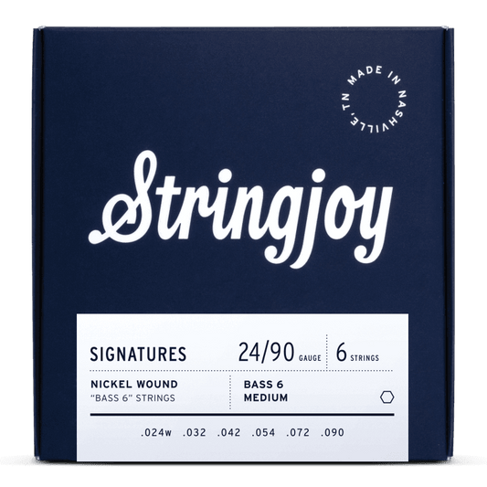 Stringjoy 24-90 Balanced Medium Gauge Signatures - Nickel Wound Bass VI Strings