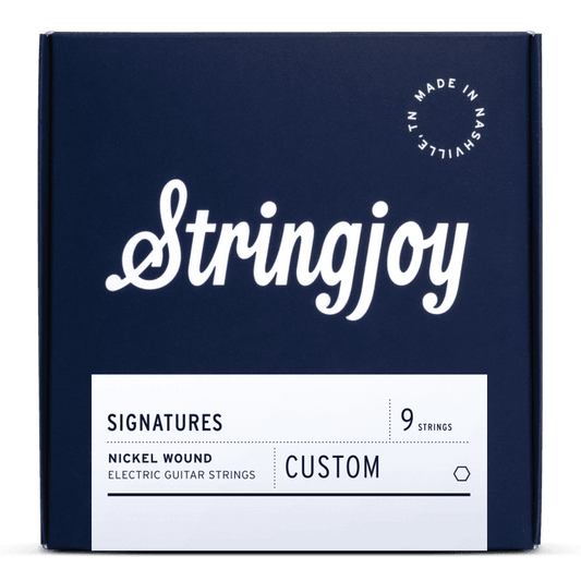 Stringjoy Custom 9 String Signatures - Nickel Wound Electric Guitar Strings