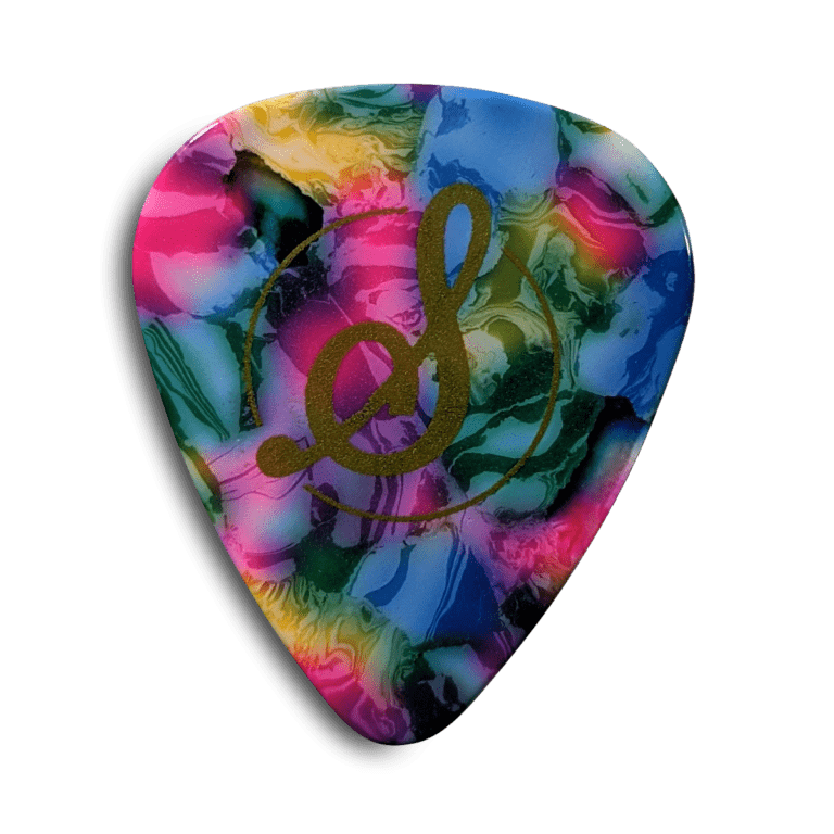 Stringjoy Medium .73mm Mosaic Celluloid Picks - 10 Pack