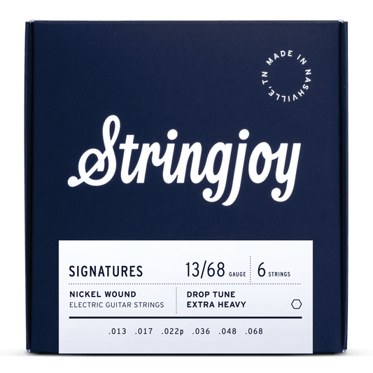 Stringjoy 13-68 Drop G/A Gauge Signatures - Nickel Wound Electric Guitar Strings