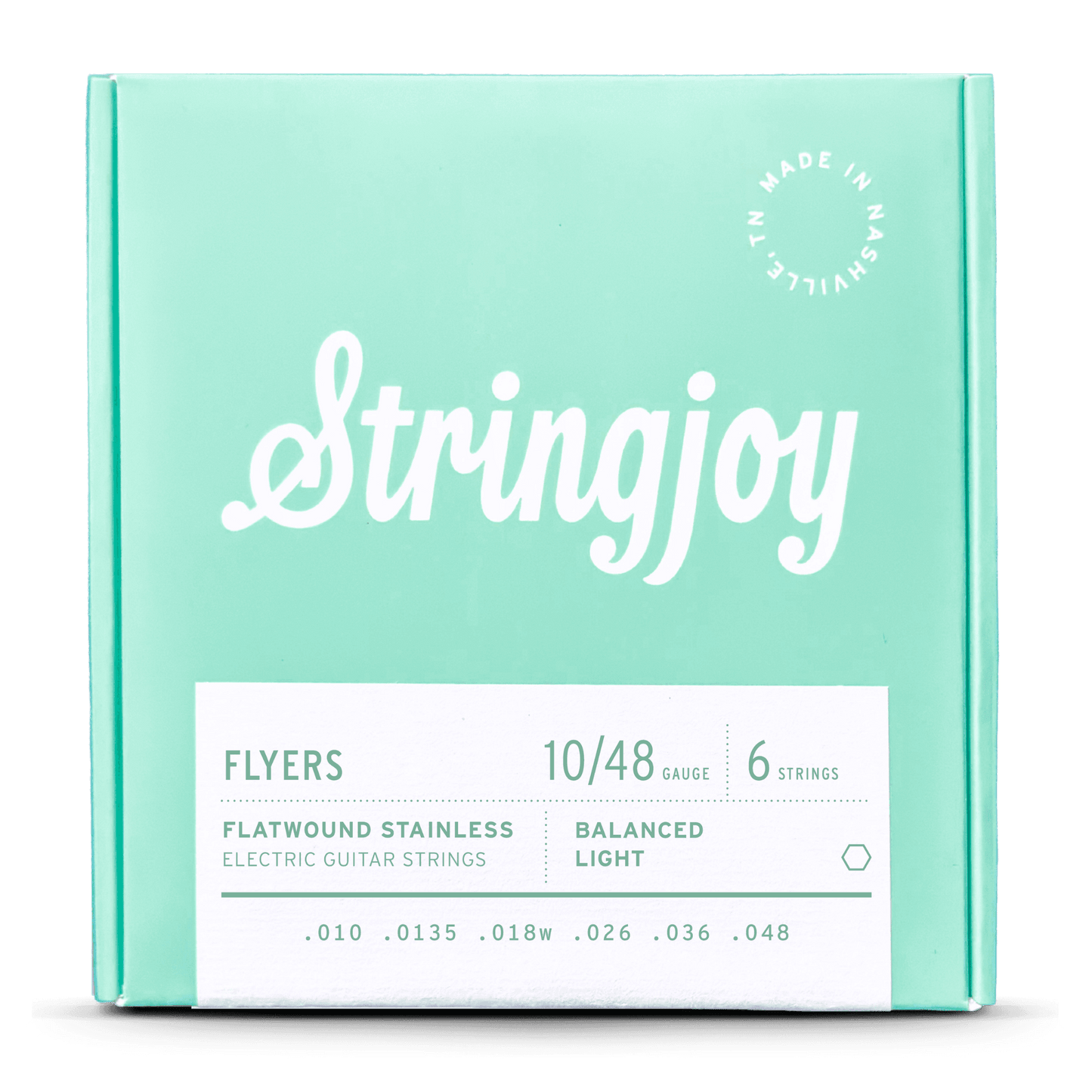 Stringjoy Flyers 10-48 Balanced Light Gauge Flyers - Flatwound Stainless Electric Guitar Strings