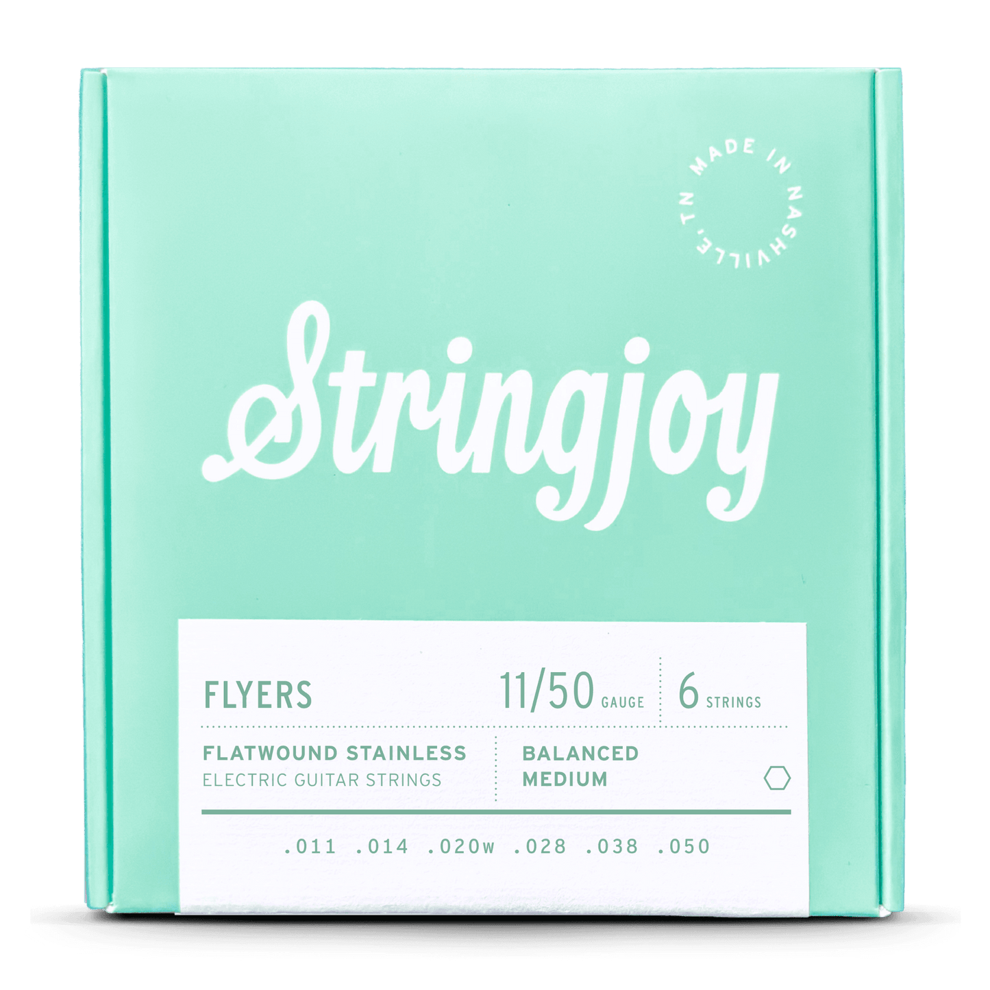 Stringjoy Flyers 11-50 Balanced Medium Gauge Flyers - Flatwound Stainless Electric Guitar Strings