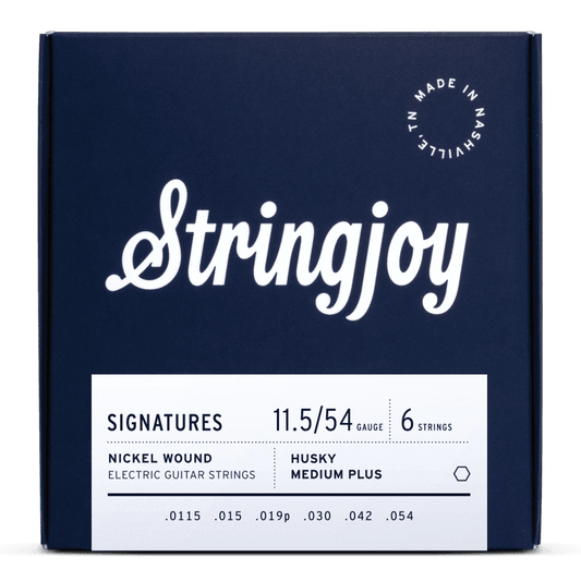 Stringjoy 11.5-54 Husky Medium Plus Gauge Signatures - Nickel Wound Electric Guitar Strings