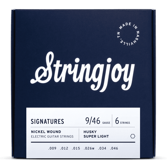 Stringjoy 9-46 Husky Super Light Gauge Signatures - Nickel Wound Electric Guitar Strings