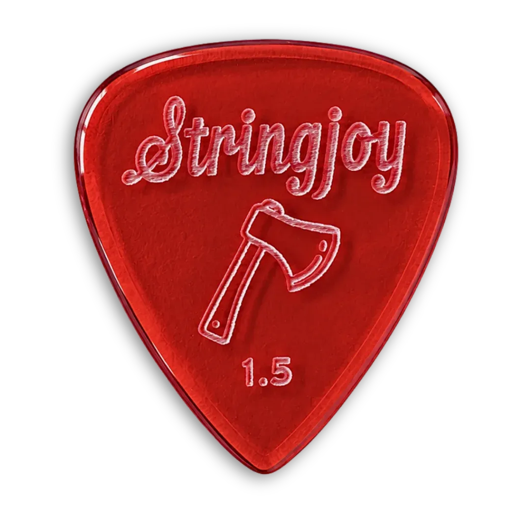Stringjoy 1.5mm Hatchet Acrylic Picks - 2-Pack