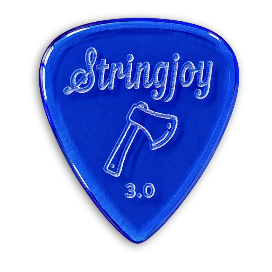 Stringjoy 3.0mm Hatchet Acrylic Picks - 2-Pack