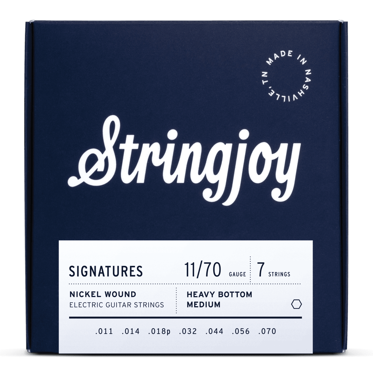 Stringjoy 11-70 7-String Heavy Bottom Medium Gauge Signatures - Nickel Wound Electric Guitar Strings