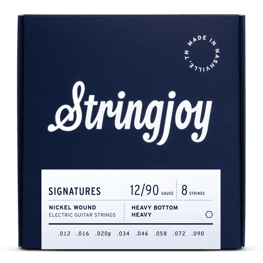 Stringjoy 12-90 8-String Heavy Bottom Heavy Gauge Signatures - Nickel Wound Electric Guitar Strings