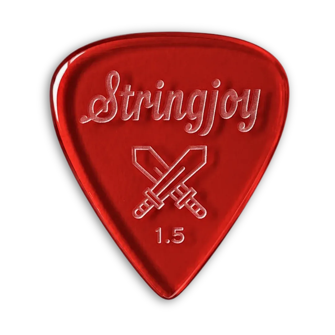 Stringjoy 1.5mm Longsword Acrylic Picks - 2-Pack