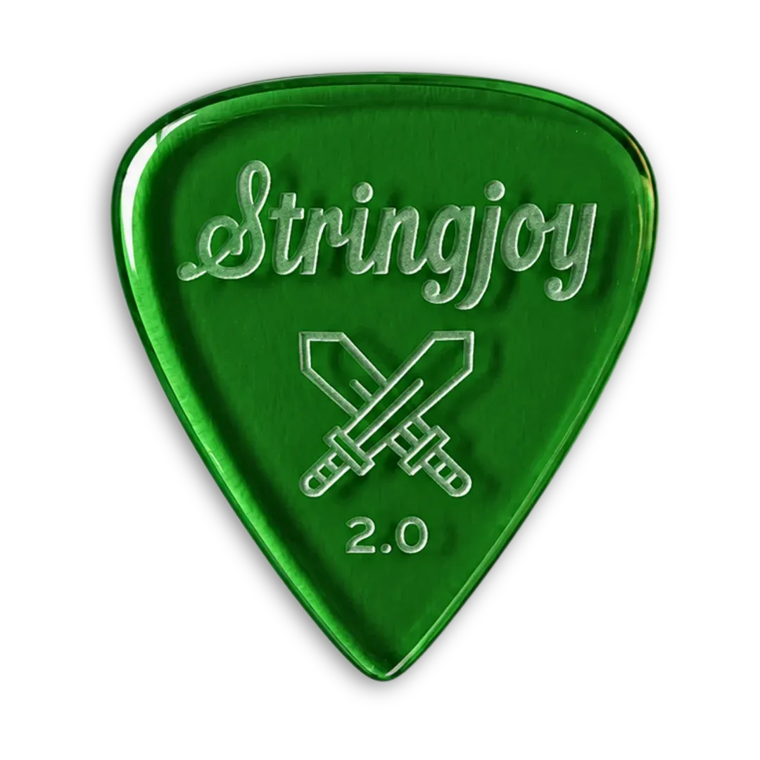 Stringjoy 2.0mm Longsword Acrylic Picks - 2-Pack