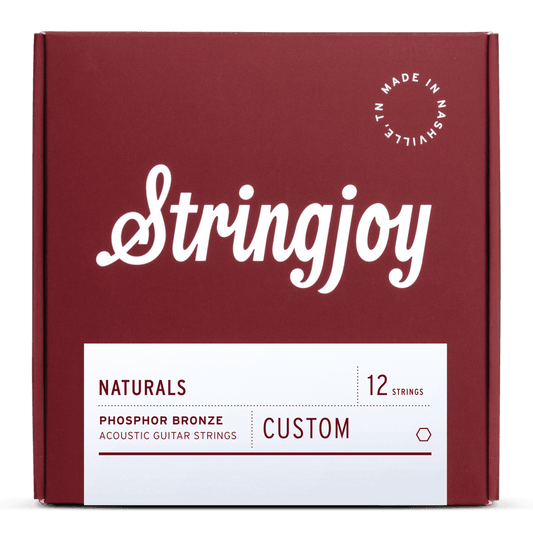 Stringjoy Custom 12-String Naturals - Phosphor Bronze Acoustic Guitar Strings