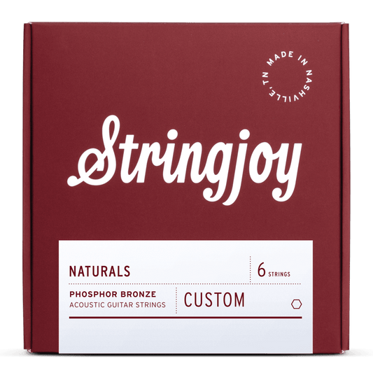 Stringjoy Custom 6 String Naturals - Phosphor Bronze Acoustic Guitar Strings