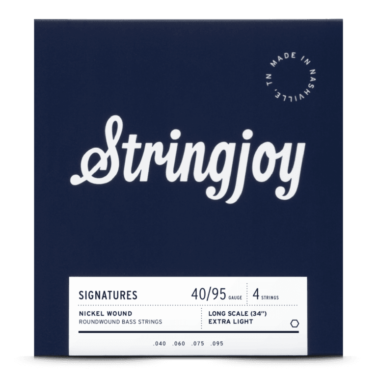 Stringjoy 40-95 Long Scale 4 String Extra Light Gauge Signatures - Nickel Wound Bass Guitar Strings