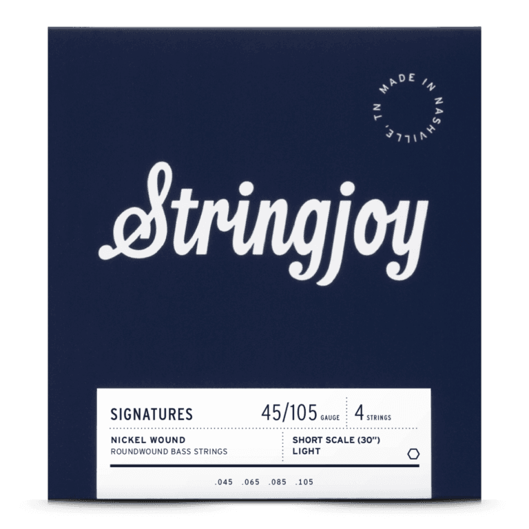 Stringjoy 45-105 Short Scale 4 String Light Gauge Signatures - Nickel Wound Bass Guitar Strings