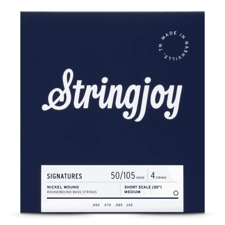 Stringjoy 50-105 Short Scale 4 String Medium Gauge Signatures - Nickel Wound Bass Guitar Strings