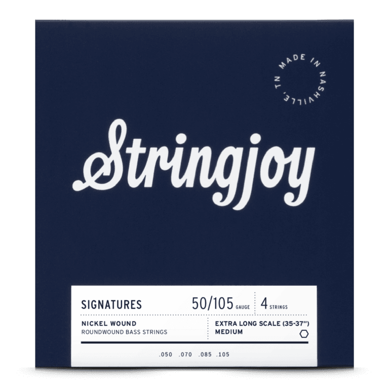 Stringjoy 50-105 Extra Long Scale 4 String Medium Gauge Signatures - Nickel Wound Bass Guitar Strings