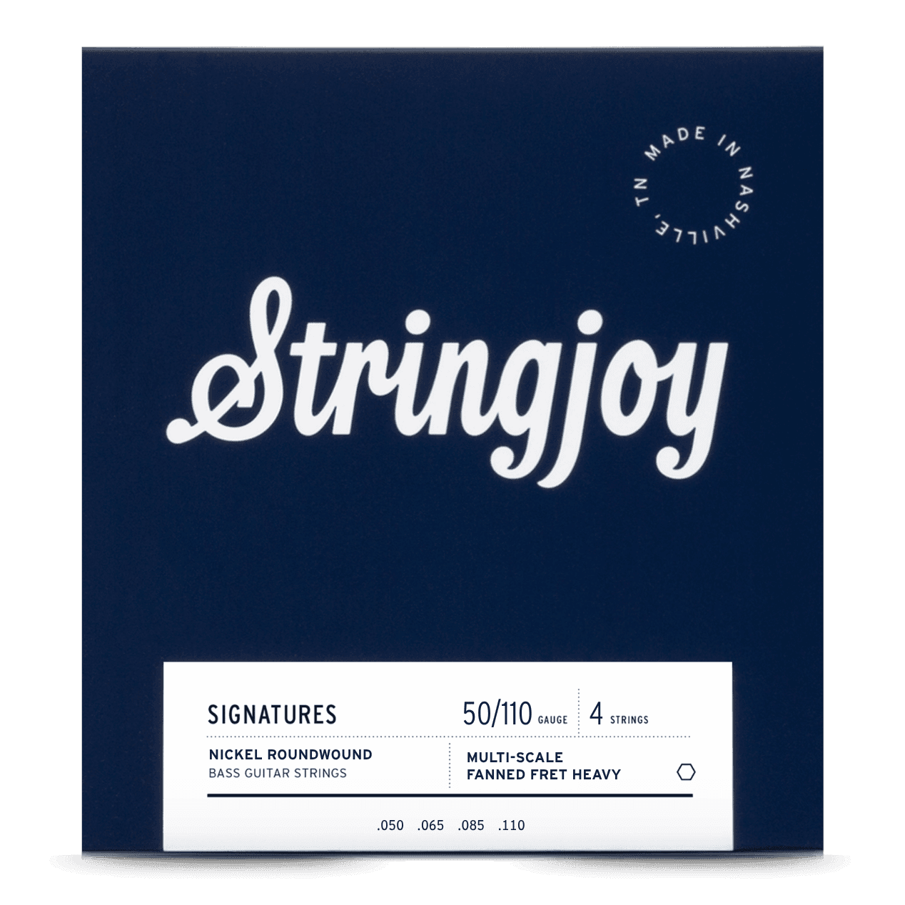 Stringjoy 50-110 Fanned Fret 4 String Heavy Gauge Signatures - Nickel Wound Bass Guitar Strings