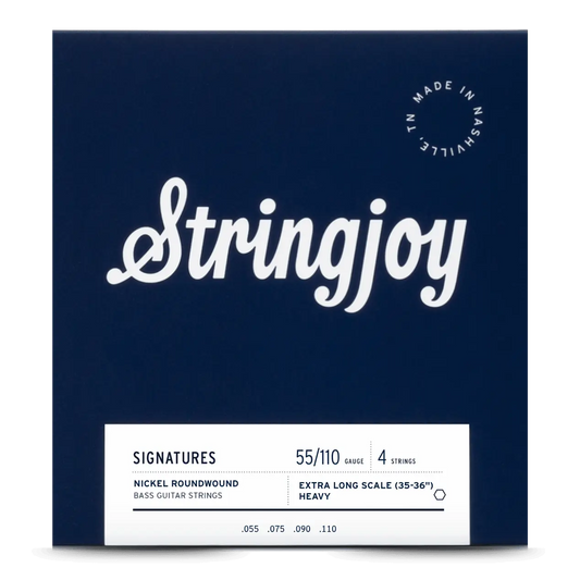 Stringjoy 55-110 Extra Long Scale 4 String Heavy Gauge Signatures - Nickel Wound Bass Guitar Strings
