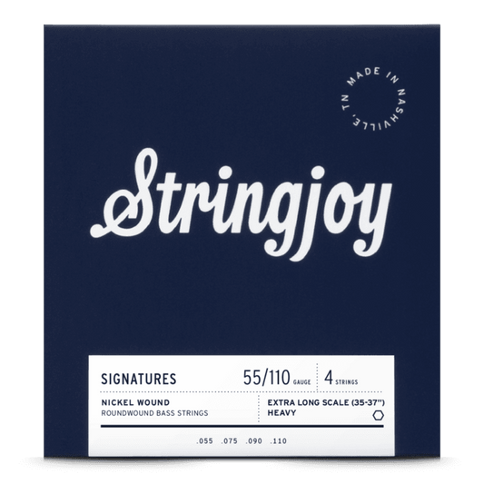 Stringjoy 55-110 Extra Long Scale 4 String Heavy Gauge Signatures - Nickel Wound Bass Guitar Strings