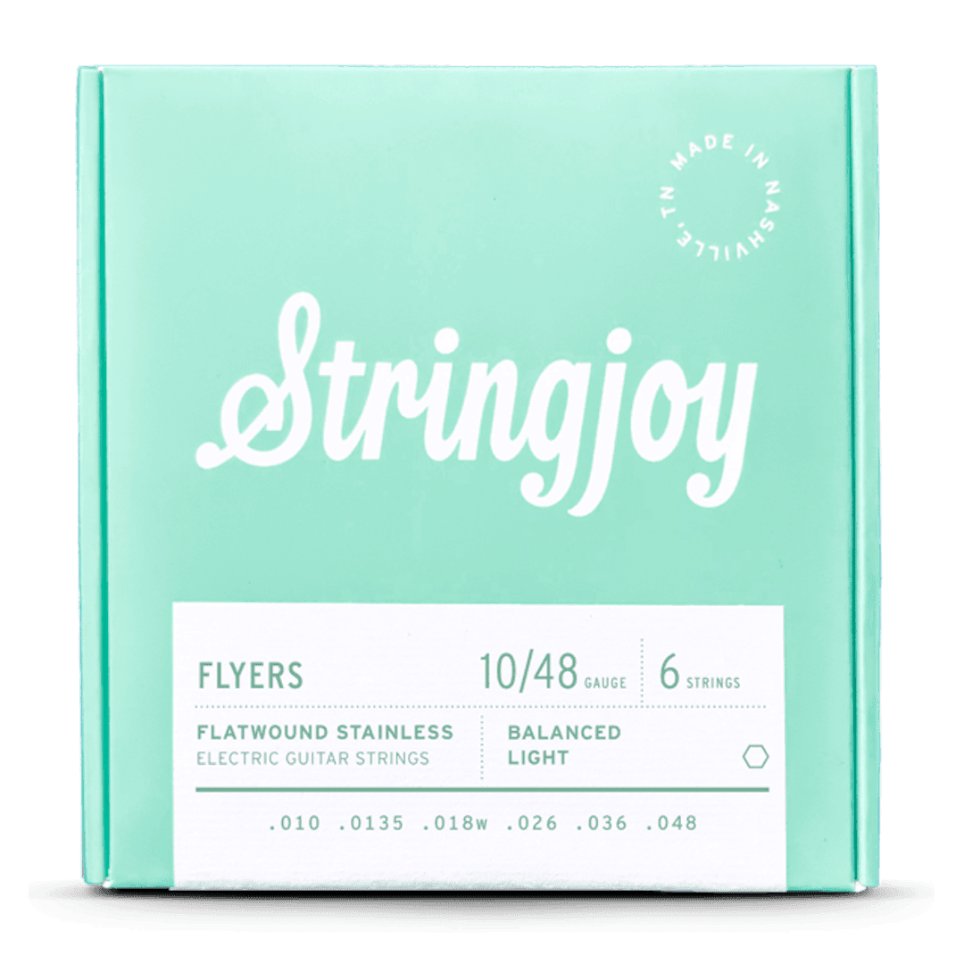 Stringjoy Flyers 10-48 Balanced Light Gauge Flyers - Flatwound Stainless Electric Guitar Strings