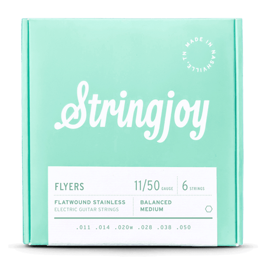 Stringjoy Flyers 11-50 Balanced Medium Gauge Flyers - Flatwound Stainless Electric Guitar Strings