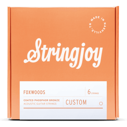 Stringjoy Custom 6 String Foxwoods - Coated Phosphor Bronze Acoustic Guitar Strings